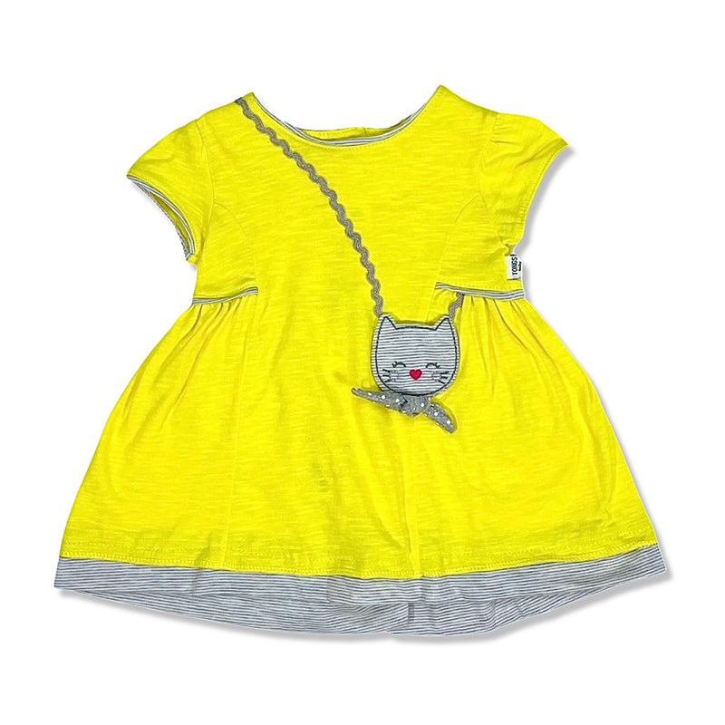 yellow cotton baby girl dress