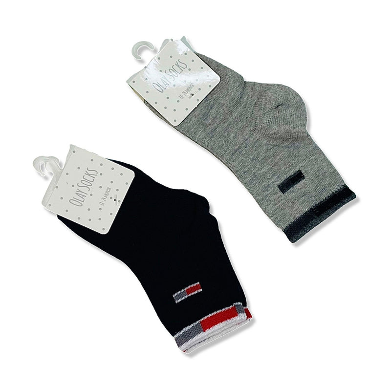 grey and black toddler boy socks