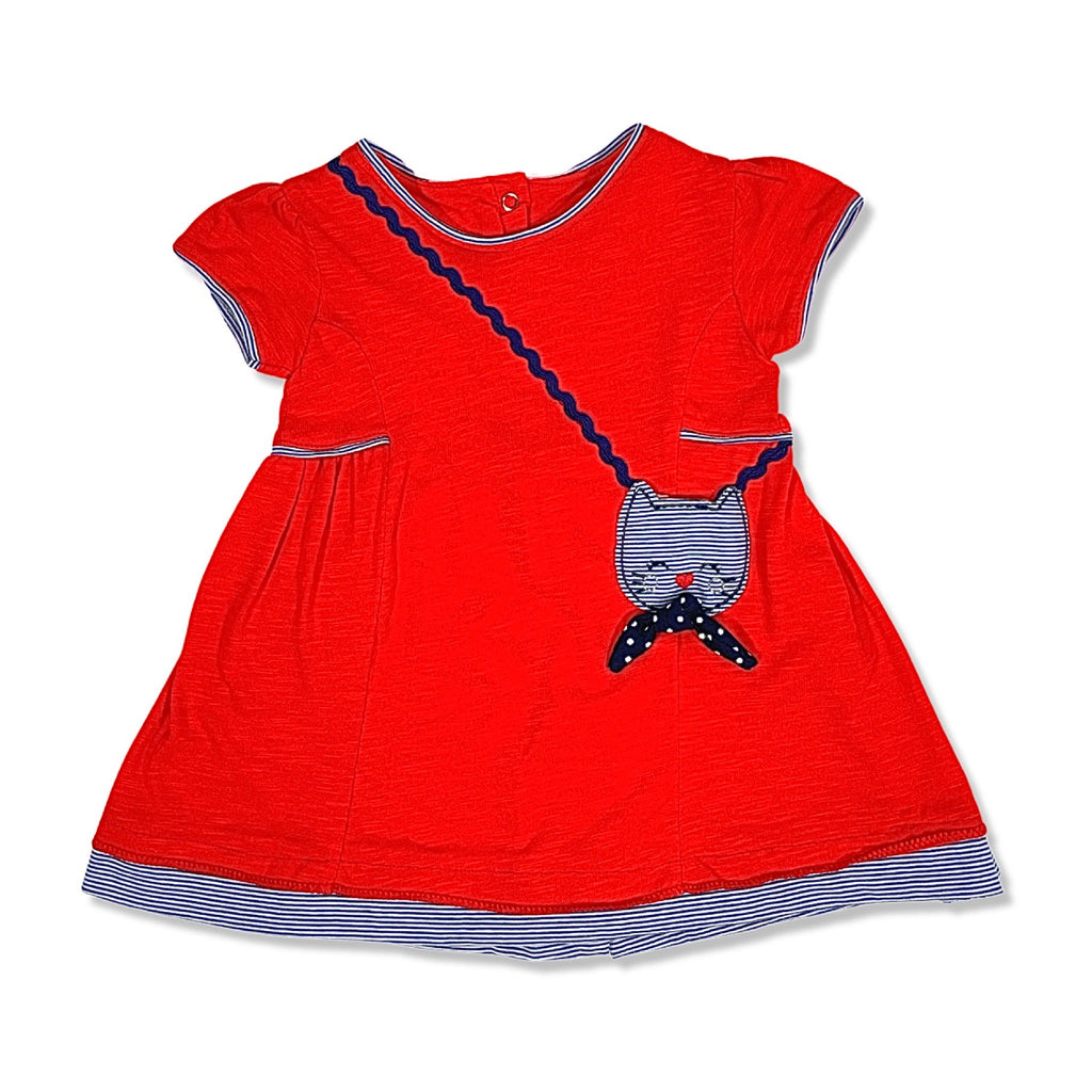red cotton baby girl dress 